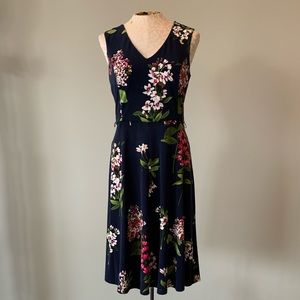 Tommy Hilfiger Navy Blue Floral Sleeveless Dress